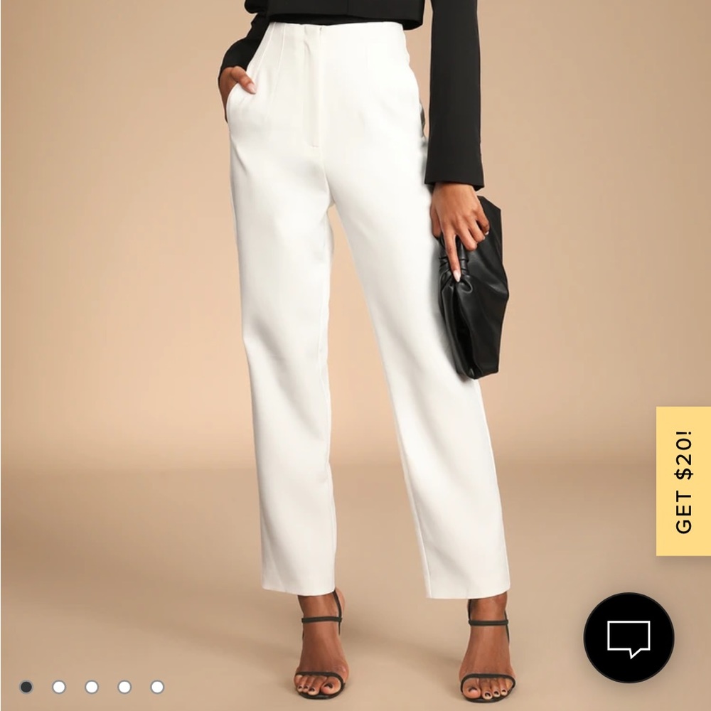 Ivory Straight Leg Trouser Pants